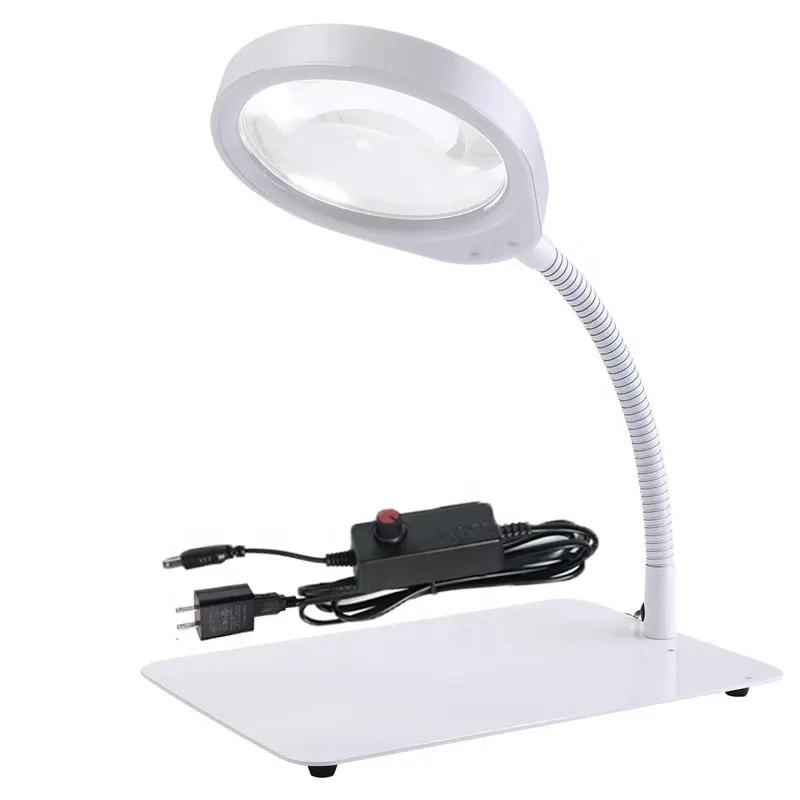 Versatile Adjustable Magnifying Desk Lamp with Bright LED Lighting (BM-LMG1011B)