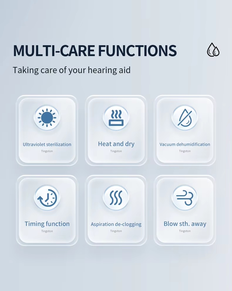 Rechargeable Bluetooth Hearing Aids for Seniors with Noise Cancelling