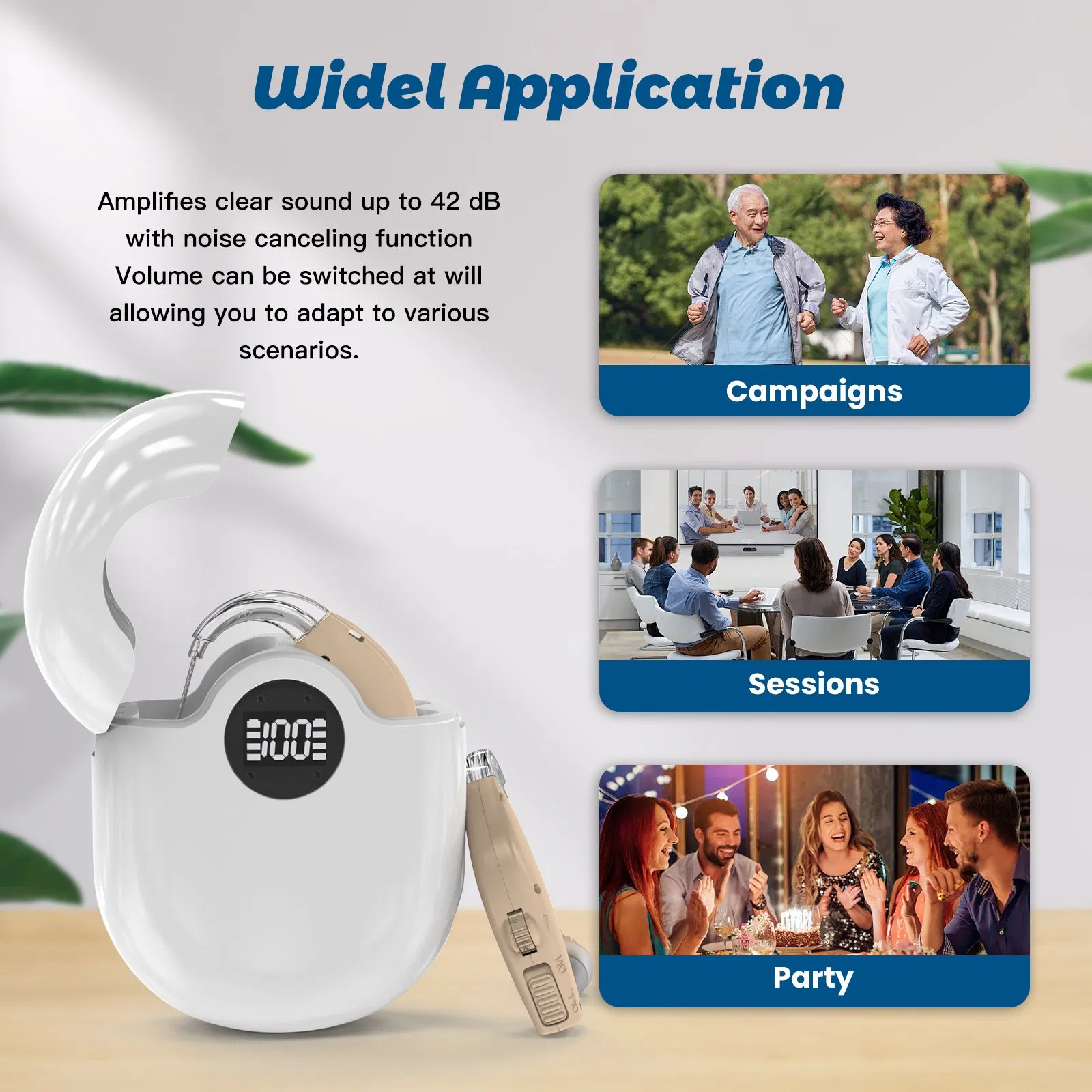 New Arrival Bte Rechargeable Hearing Aid for Mild to Moderate Hearing Loss Aids