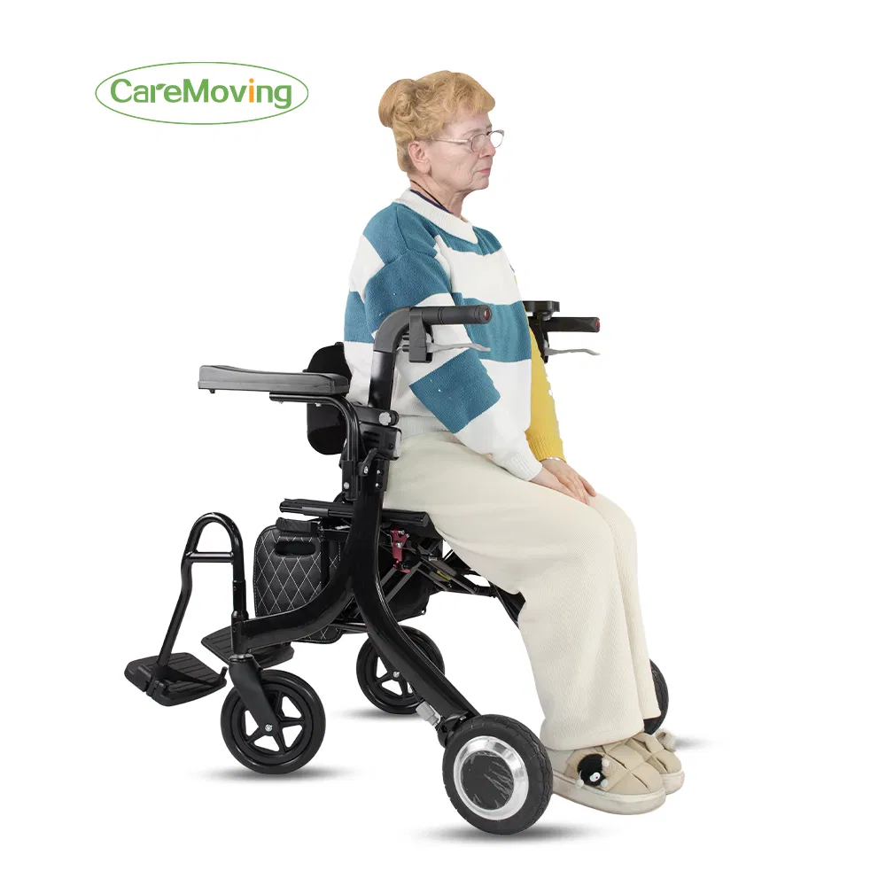 Motorized Walking Aid Wheelchair Rollator with Lightweight Aluminum Alloy Frame and Seat
