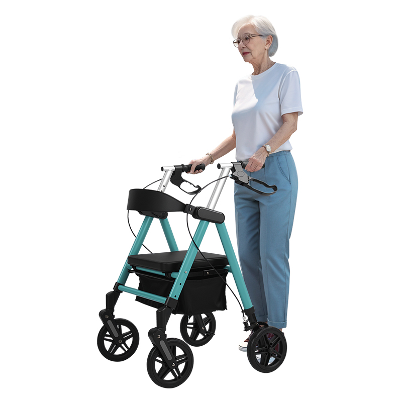 Dinglian Dl-7077D Rollator Walker Adjustable Medical Walking Support Equipment