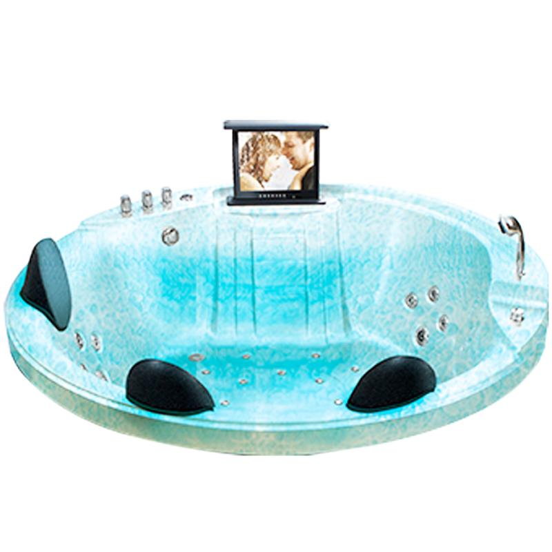 New Design Freestanding Round Corner Walk in SPA Massage Bathtub (SR5C002)