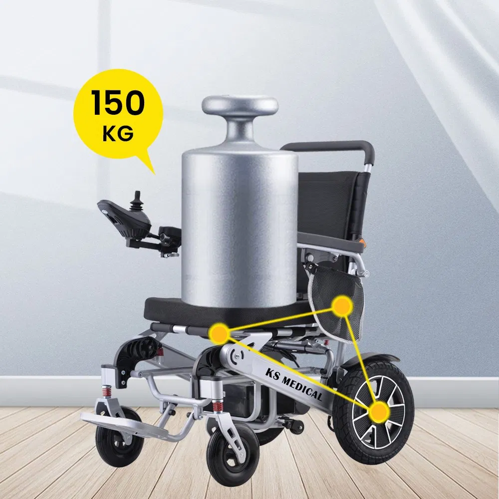 Ksm-606 Ultralight Aluminum Motorized Folding Power Cheap Electric Wheelchair with Mdr