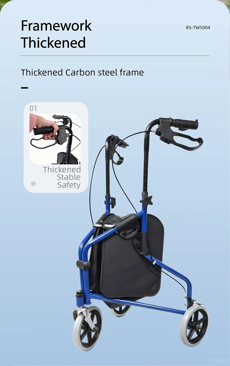 Rollator walker frame detail