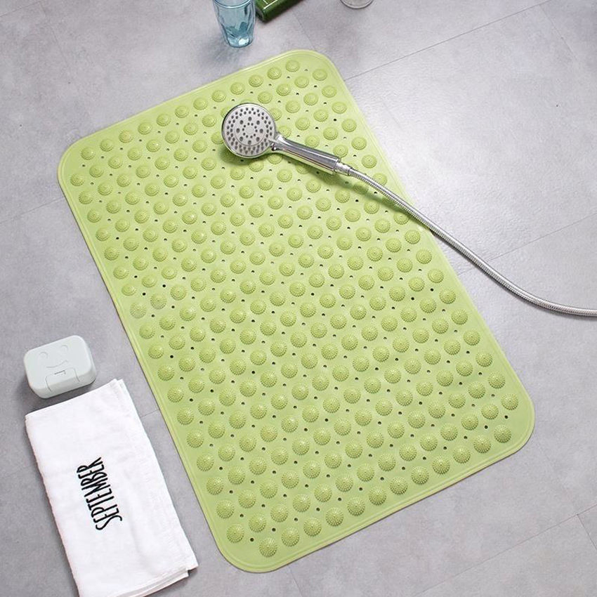 Bathtub Bathroom Shower Non Slip Waterproof Rectangular PVC Anti Slip Bath Mats with Drain Holes