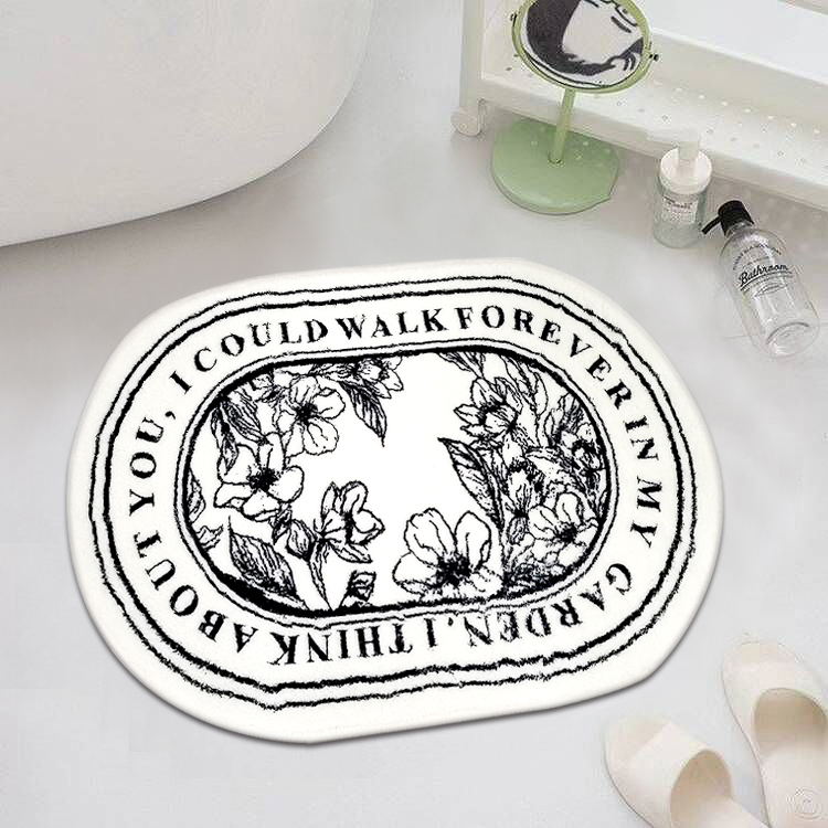 Back Non-Slip Bath Carpet Custom Foot Anti-Slip Bath Rug Floor Mats for Bathroom Bathroom Runner Printed Door Mats