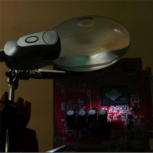 Multi-Functional Desk Reading Magnifier Lamps with 2 LED Lights/Lamps (EGS-7026A)