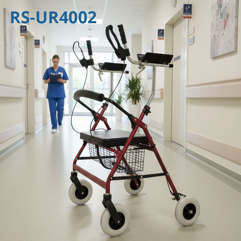 Elderly Care Services Aluminum Rollator Ergonomic Handles Long Term Bedridden Patients Seeking