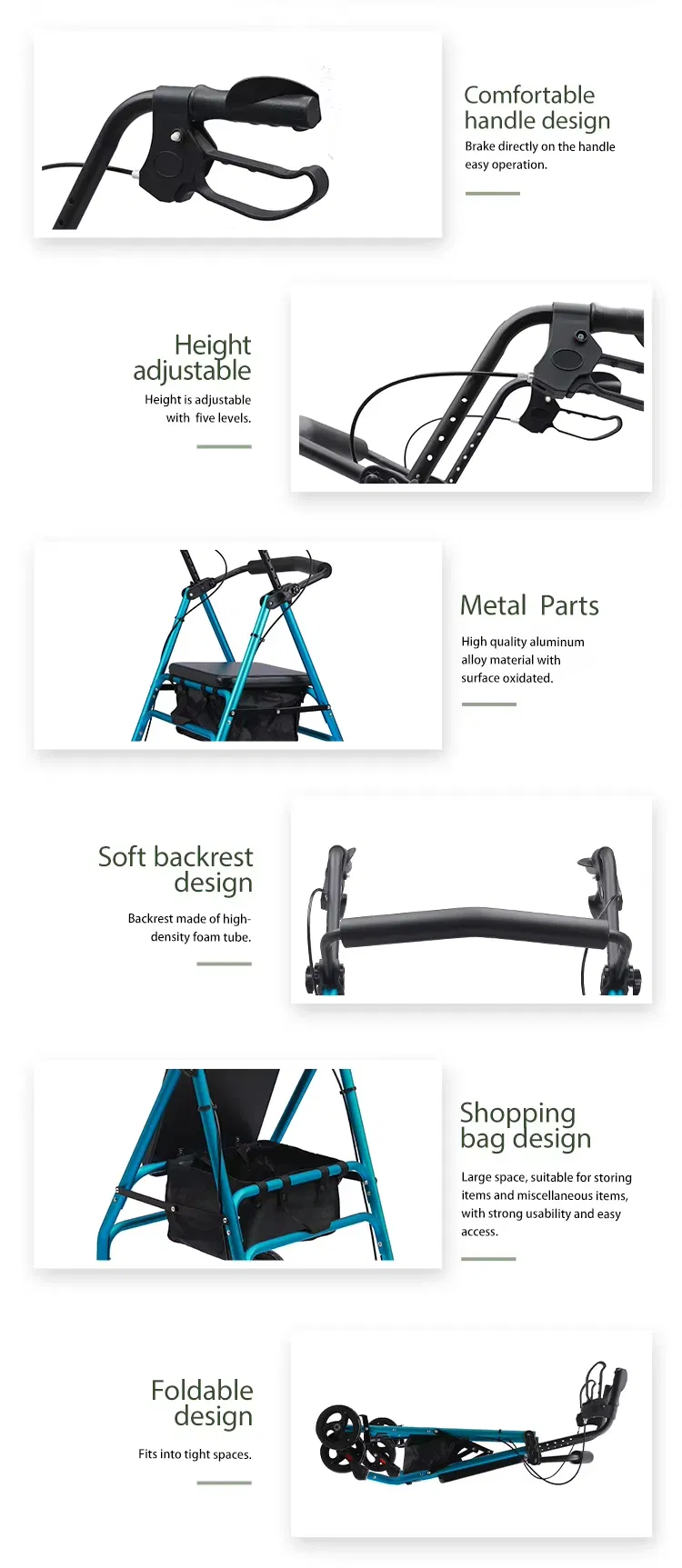 Medical Walker Rollator Specifications