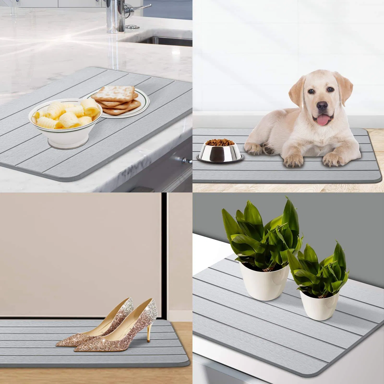 Wholesale Anti Non Slip Fast Absorbent Quick Dry Fast Drying Floor Diatom Diatomaceous Earth Bath Stone Mats Solid Bathroom Mats