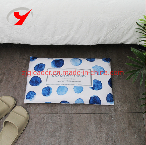 Zjgleader Hot Sale Water Absorbent Diatomite Earth Powder Fabric Non Slip Diatom Mud Shower Mat Soft Bath Mat New Arrived