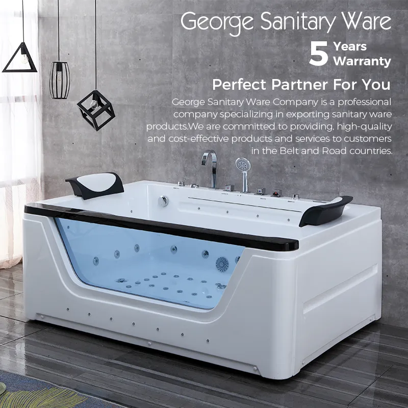 Elegant Transparent Resin Freestanding Walk in Bath Tub