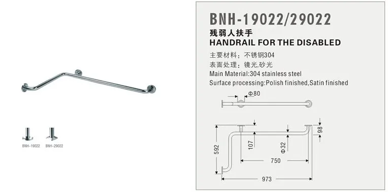 Stainless Steel Safety Grab Bar