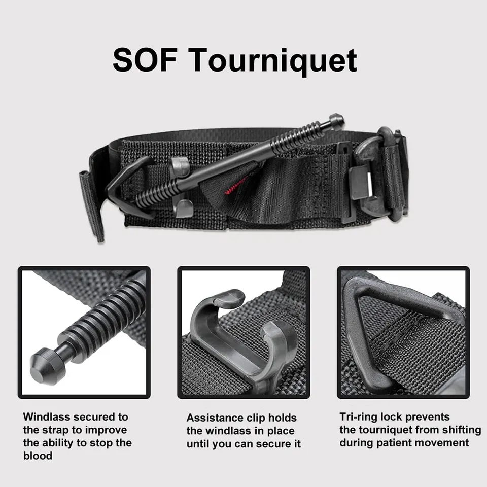 Generation 4 Sof Tourniquet One Hand Bleeding Disposable Control Combat Tourniquet First Aid Tactical