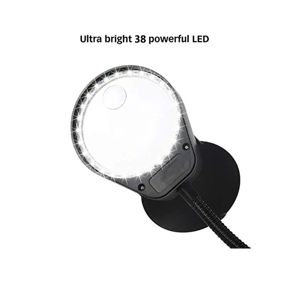 Magnifier 3X10X Reading Magnifying Glass Handsfree Loupewith 38 LED Lights Flexible