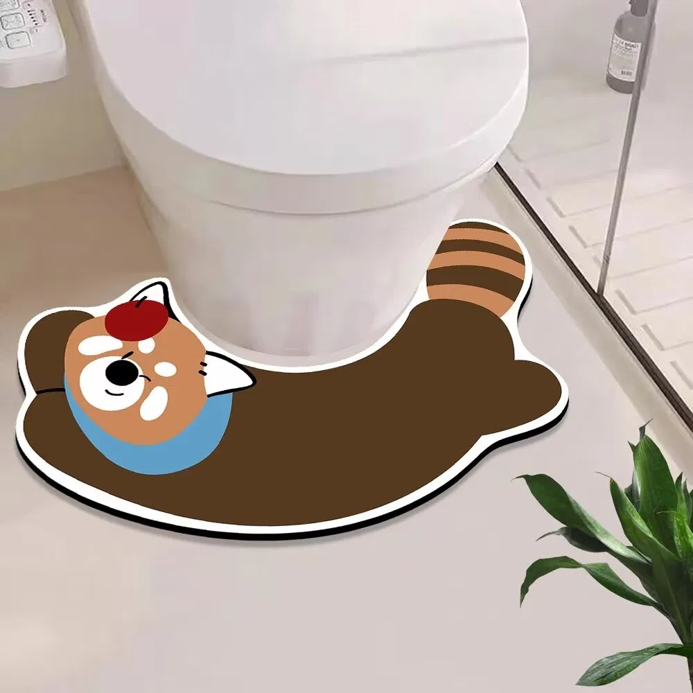 Toilet Upholstery Rubber Irregular Cartoon Bath Mat Bathroom Carpet Bathroom Door Non-Slip Floor PVC 3D Bath Mat