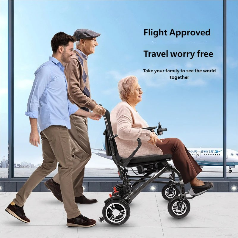 Compact Carbon Fiber Electric Wheelchair Ideal for Daily City Commuting