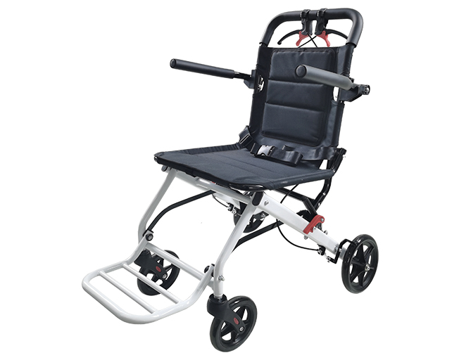 Aura Medical 8-Inch White Lightweight Aircraft Wheelchair XY-1001A