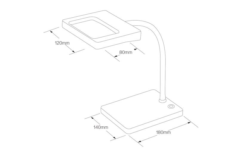 Multifunctional LED Table Magnifying Lamp