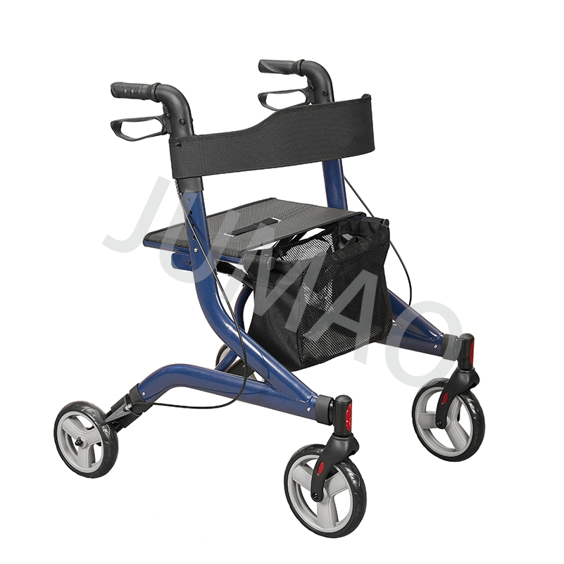 Rollator with Seat Aluminum Frame Lightweight Design for Elderly Use