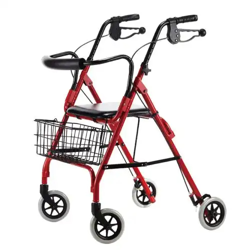 Hot ISO Approved Four Wheels Brother Medical Jiangsu Walker Wheelchair Combo Rollator Bme861