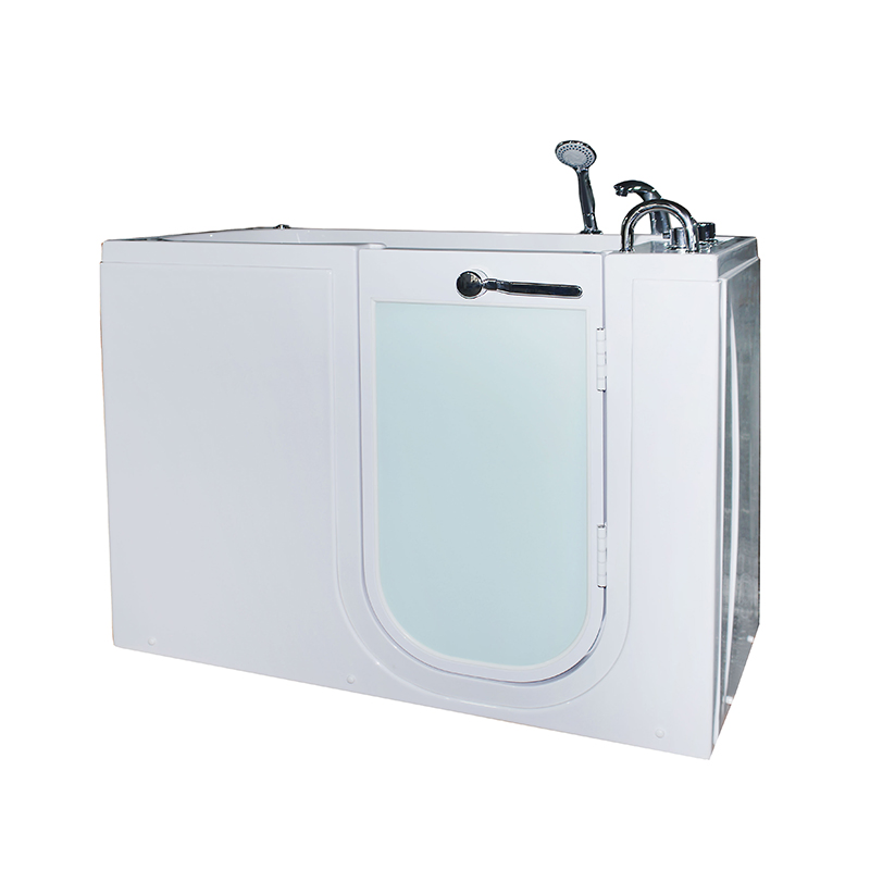 Walk-in Bathtub with Hand Drain Comfort Jets and Quick Drain Pump Acrylic Whirlpool and Air SPA Right Side Door Walk-in Bathtub
