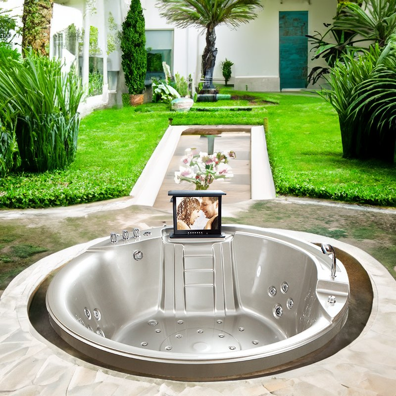 New Design Freestanding Round Corner Walk in SPA Massage Bathtub (SR5C002)