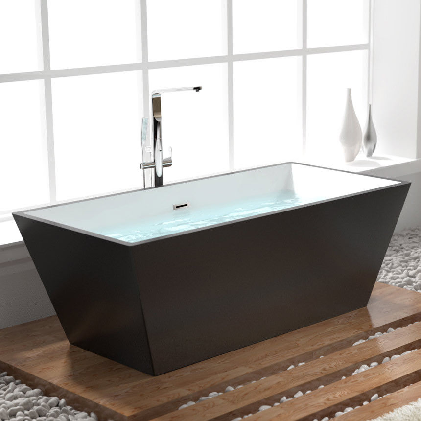 Square White Acrylic Sanitary Ware Walk in Bath Tub Soaking Bathtub