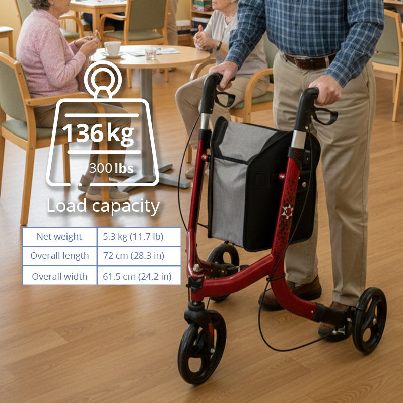 Elderly Care Services Rollator Walker for Rehabilitation Patients Outdoor Mobility Aid
