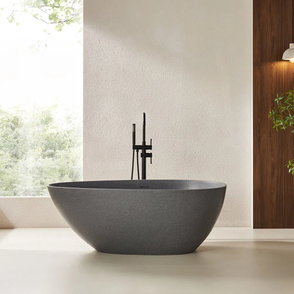 Classic European Design Walk-in Tub Shower Combo Artificial Stone Free Standing Bathtub 1.5m Length Bathtub Furniture Soakingno Reviews Yet