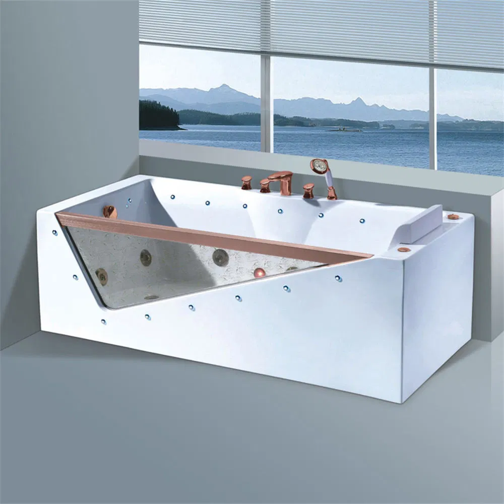 Foshan Manufacturer Acrylic Luxury Indoor Built in Bathtub Whirlpool Massage Jets Hot Tubs for Walk in Bathtub