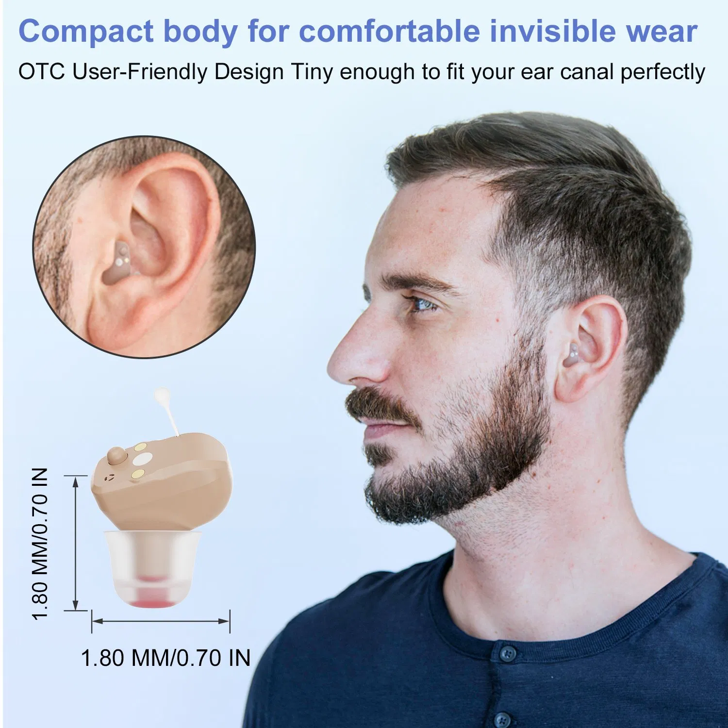 Free Sample Trending Products 2024 New Arrivals Rechargeable Digital Hearing Aid Cic Mini Aids Hearing