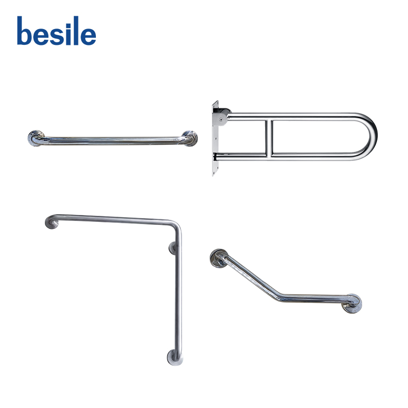 Stainless Steel Angled Toilet Safety Support Bathroom Grab Bar