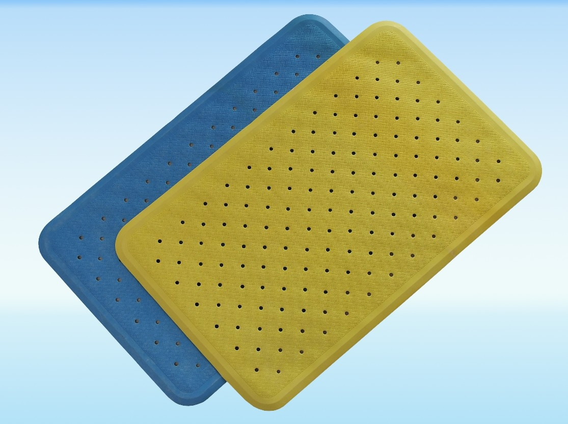 Non Slip Baby Protection Natural Rubber Shower Bath Mat with Suckers