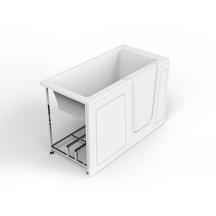 Hydrorelax White Freestanding Massage Acrylic Hot Tub Walk in Bathtub Rectangle Walk in Bath for Disabled People