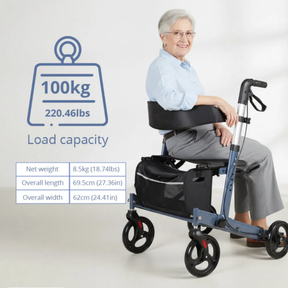Anti Fall Foldable All-Terrain Wheel Rollator for Home Essentials