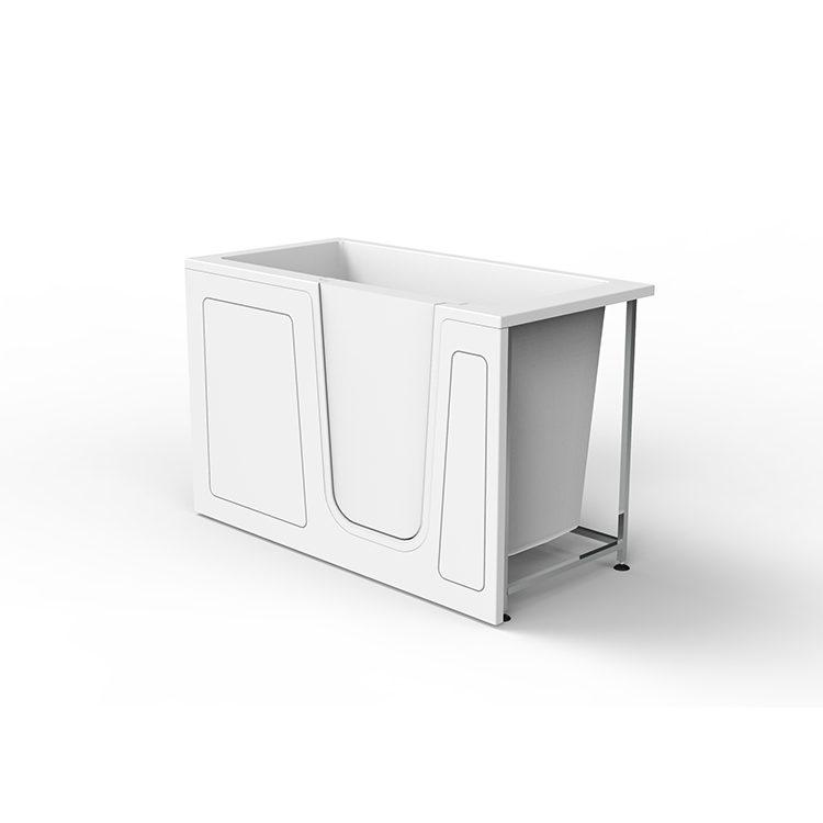 Hydrorelax White Freestanding Massage Acrylic Hot Tub Walk in Bathtub Rectangle Walk in Bath for Disabled People