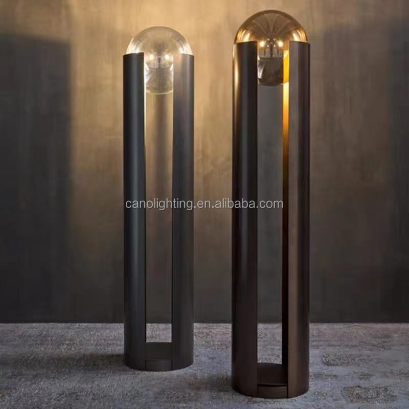 Modern Simple Bedroom Hotel Room Glass Ball Cylinder Reading Table Lamp
