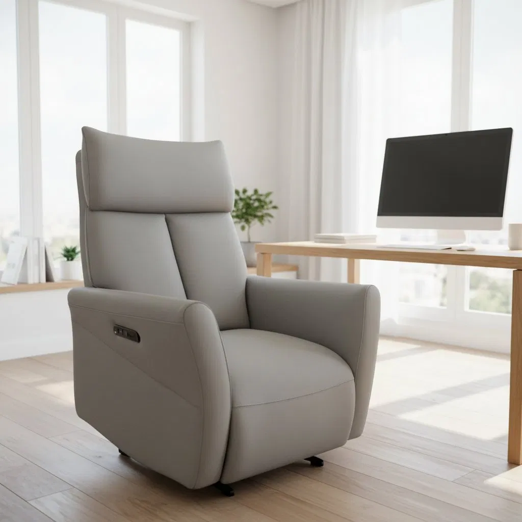 Smart Home Dual Motor Power Lift Recliner Chair Luxury Reclining Genuine Leather Single Armchair for Office and Home Use