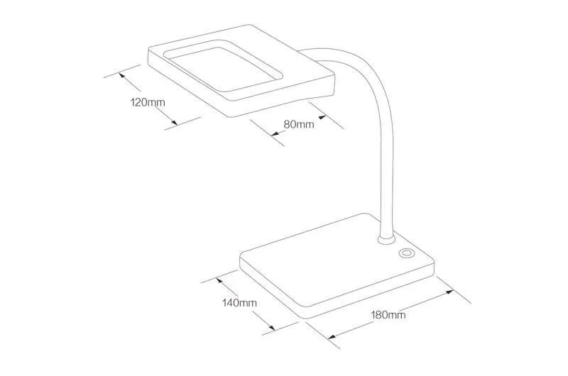 Multifunctional LED Table Magnifying Lamp
