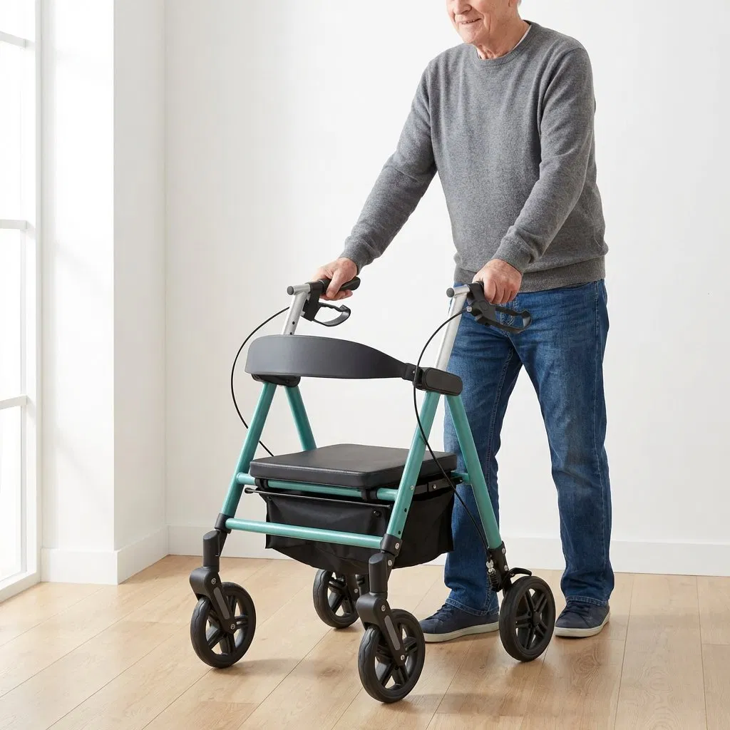 Dinglian Dl-7077D Medical Rollator Walker for Hospital Mobility Aid