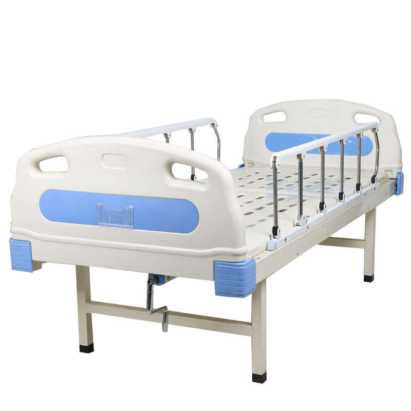 Adjustable Hospital Bed Single Crank Sick Bed Patient Care Home Elderly Medical Bed