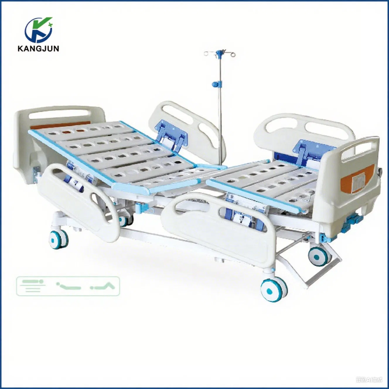 5 Function Electric Medical Bed Lifting Rest Angle Arc Patient Hospital Bed