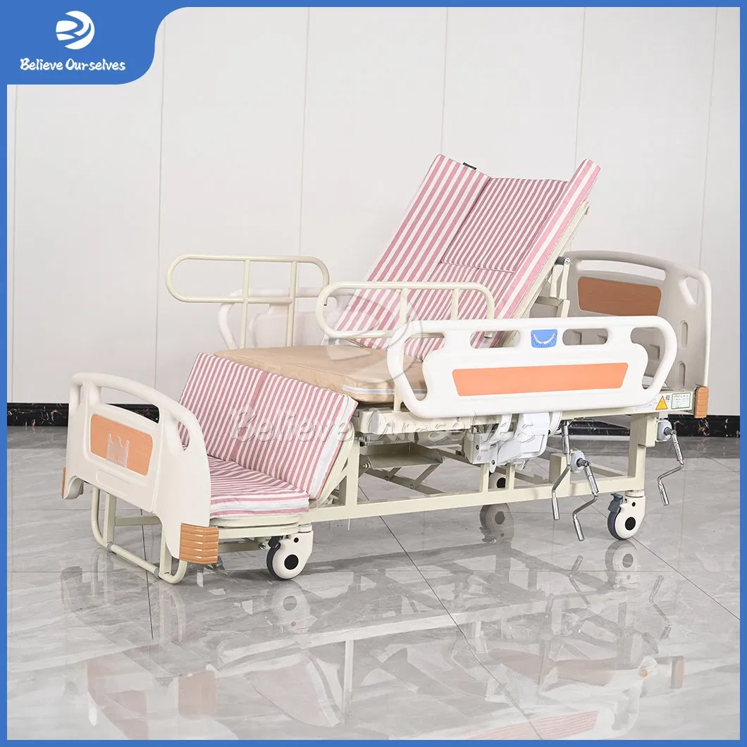 Huaren Steel Hospital Furniture China Fabricators C05s-1 Electric Home Nursing Bed CE ISO Height Adjustable Home Care Nursing Beds for Home