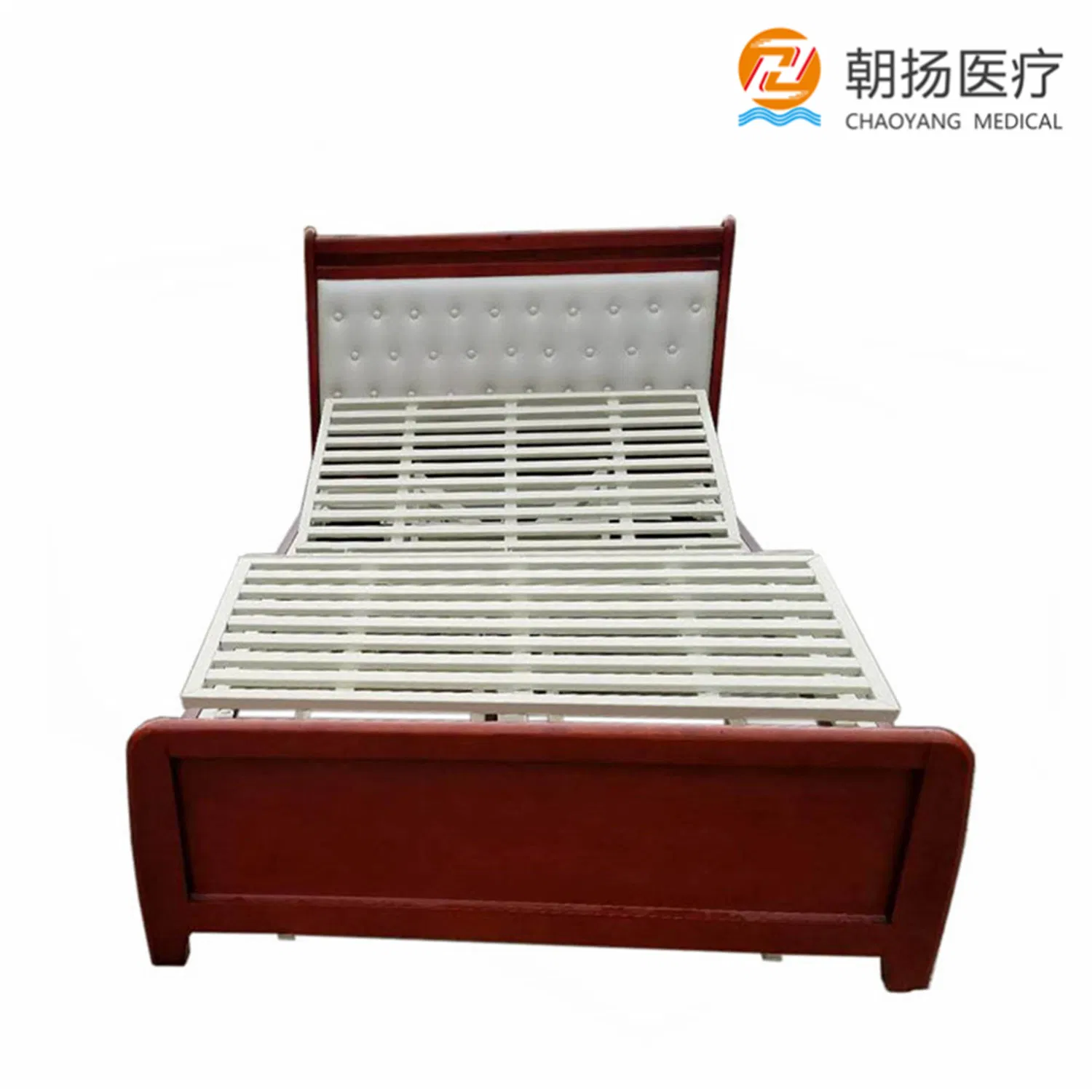 Three Function Adjustable Wooden Modern Mobile Nursing Hospital Bed Elderly Electric Home Care Bed