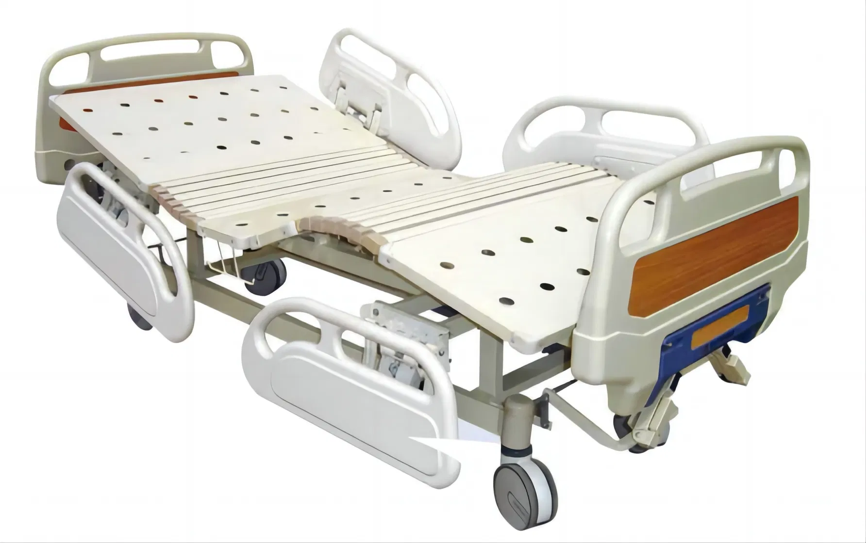 Two Cranks Shaking Function Manual Detachable Bedhead Hospital Bed
