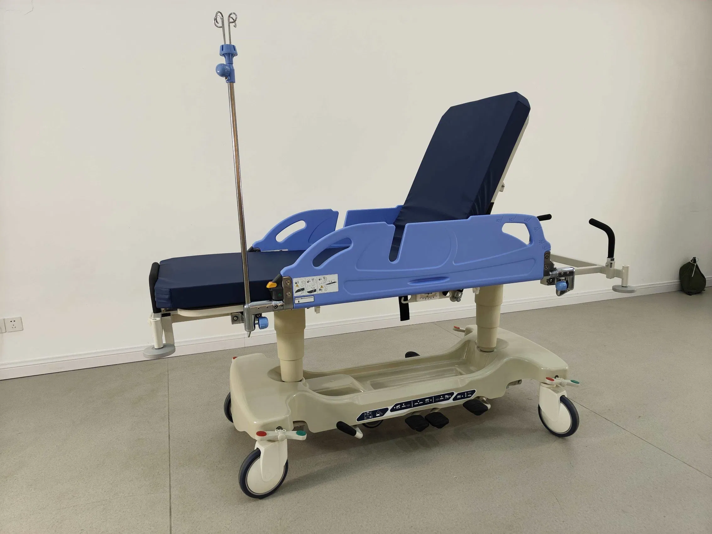 Electric Hospital Patient Transfer Emergency Trolley Folding Stretcher Bed