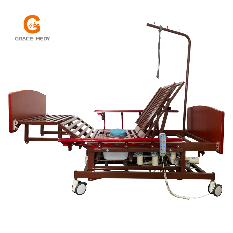 Multi-Functions Electric Folding ICU Medical Hospital Patient Home Smart Nursing Bed