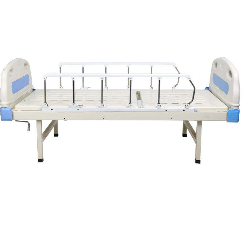 Adjustable Hospital Bed Single Crank Sick Bed Patient Care Home Elderly Medical Bed