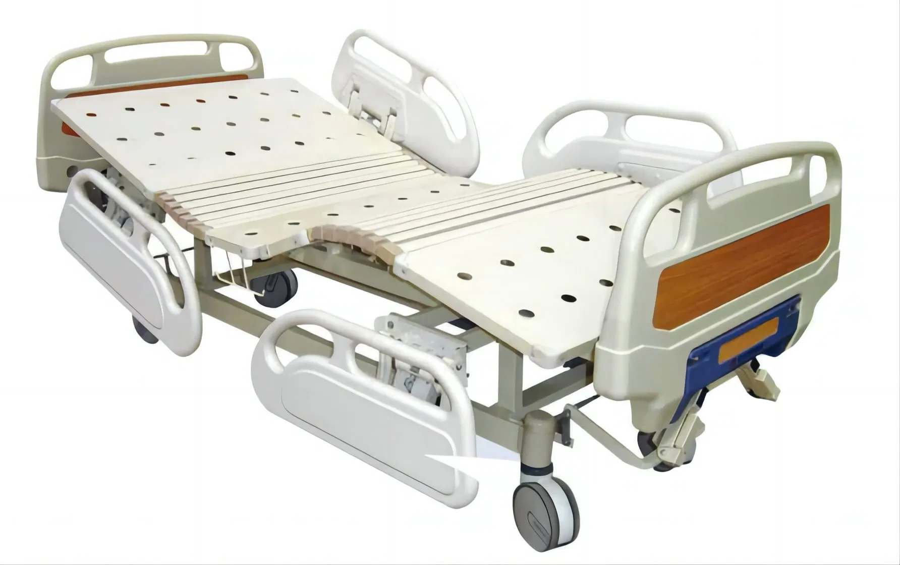 Two Cranks Shaking Function Manual Detachable Bedhead Hospital Bed